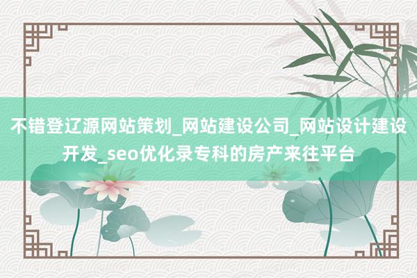 不错登辽源网站策划_网站建设公司_网站设计建设开发_seo优化录专科的房产来往平台